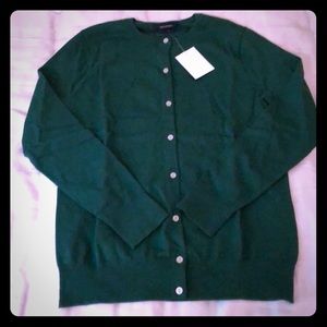 NWT Small Green Lands End Cardigan